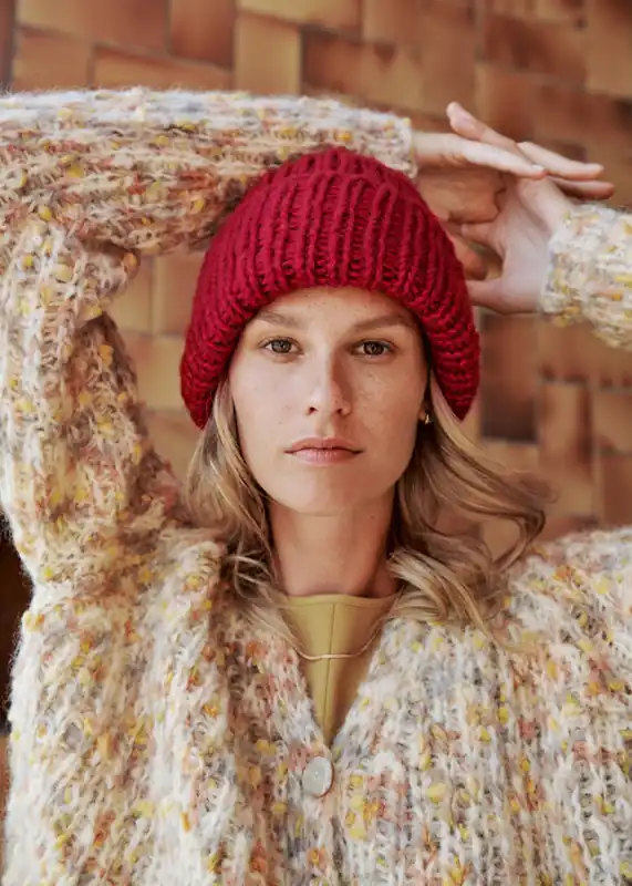 Rippenmütze aus Ecopuno Chunky Ausverkauf