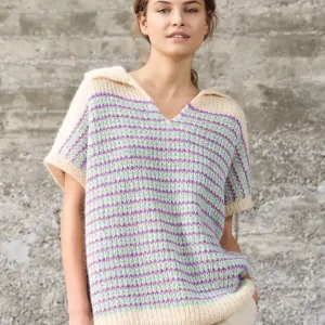 Kostenloser Versand Slipover Im Streifenmuster aus Setasuri