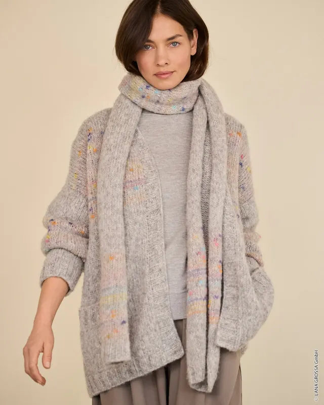 Must-Have Schal Mit Streifenmuster aus Alpaca Air II & Cassata