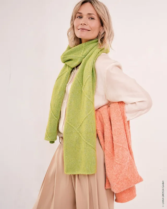 Schal Mit Verzopfung aus Puno Due Expressversand