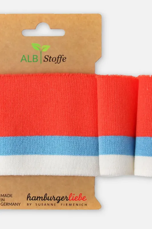 Echt Cuff Me College Orange Hellblau Weiß