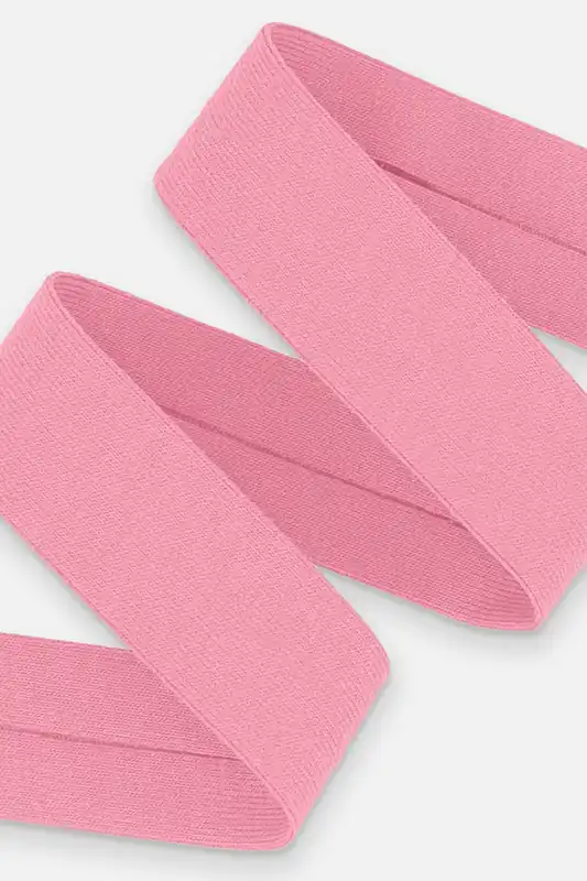 Hochwertig Schrägband Jersey 20mm Rosa Meterware