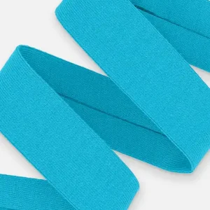 Weltweiter Versand Schrägband Jersey 20mm Türkis Meterware