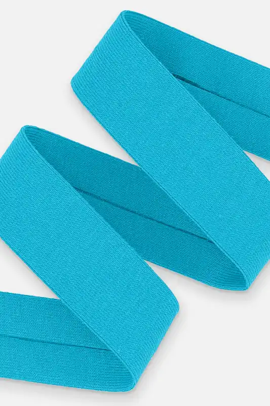 Weltweiter Versand Schrägband Jersey 20mm Türkis Meterware