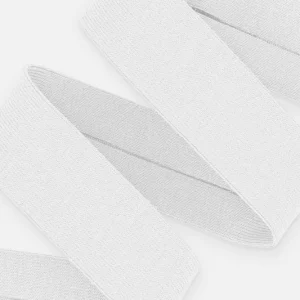 Exklusiv Schrägband Jersey 20mm Weiß Meterware