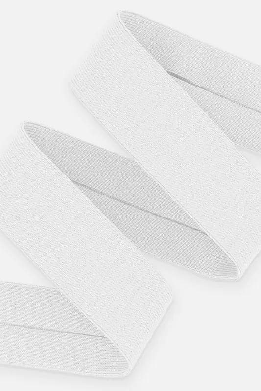 Exklusiv Schrägband Jersey 20mm Weiß Meterware