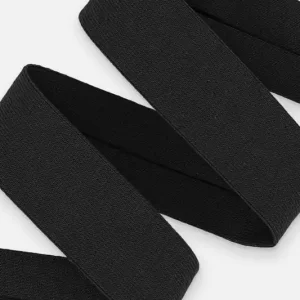 Top-Qualität Schrägband Jersey 20mm Schwarz Meterware