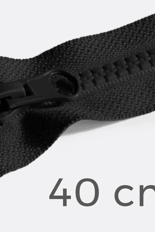 Ausverkauf Reißverschluss teilbar 40cm Schwarz B5