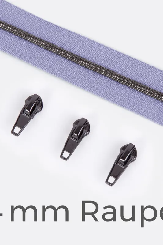 Reißverschluss Gunmetal 4mm Helles Flieder D268 1m lang Mega-Angebot