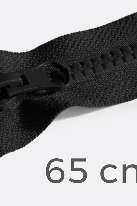 Reißverschluss teilbar 65cm Schwarz B5 Kostenloser Rückversand