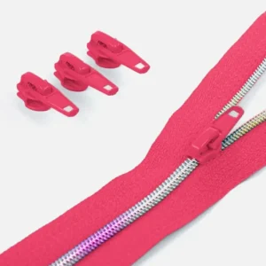 Finale Aktion Regenbogen Reißverschluss 4mm Raupe Pink B47 3m lang