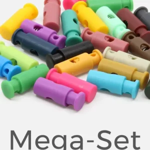 Kordelstopper 1-Loch Mega-Set mit 38 Farben 76Stück Sofort Bestellen