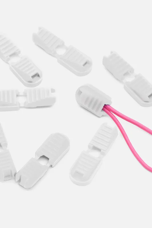 Kordelenden klappbar Weiß B3 10Stück Handgefertigt