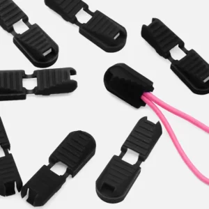 Markenware Kordelenden klappbar Schwarz B5 10Stück