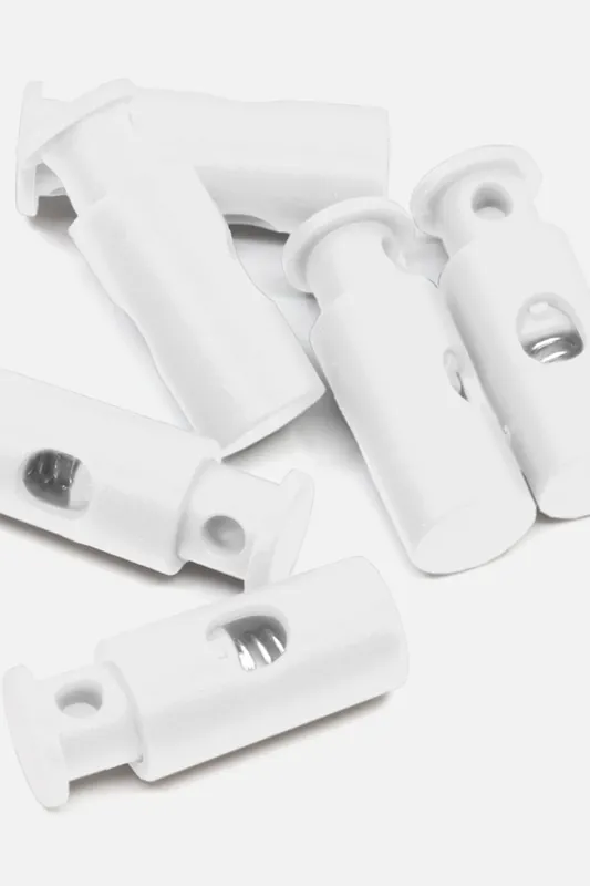 Kordelstopper 1-Loch Weiß B3 6Stück Beliebt