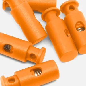 Neue Kollektion Kordelstopper 1-Loch Orange B40 6Stück
