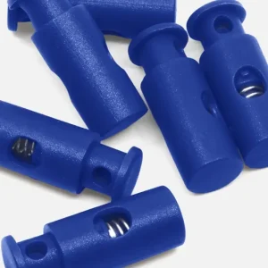 Neu Kordelstopper 1-Loch Dunkelblau B16 6Stück