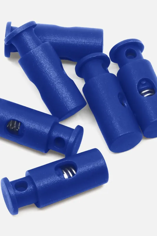 Neu Kordelstopper 1-Loch Dunkelblau B16 6Stück