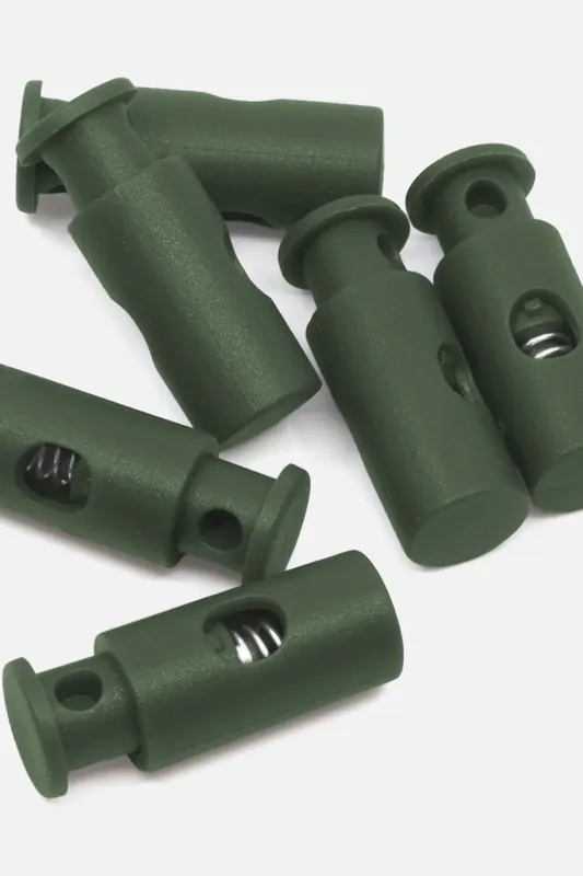 Sonderaktion Kordelstopper 1-Loch Dunkelgrün D190 6Stück