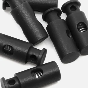 Kordelstopper 1-Loch Schwarz B5 6Stück Kracherpreis