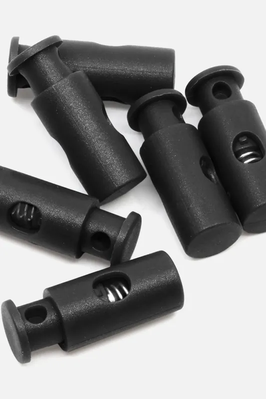 Kordelstopper 1-Loch Schwarz B5 6Stück Kracherpreis