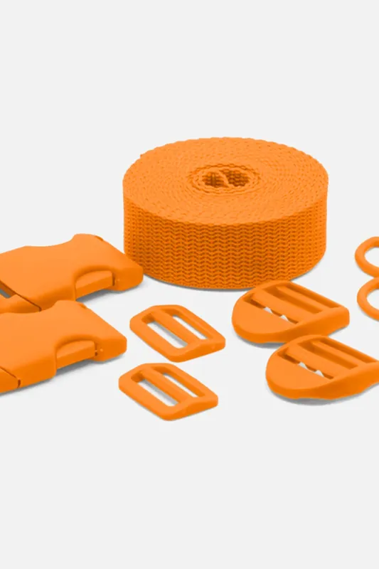 Begrenztes Angebot Kunststoff Zubehör Set mit 3m Gurtband Orange B40
