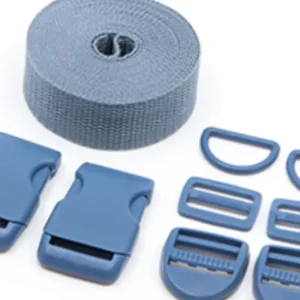 Kunststoff Zubehör Set mit 3m Gurtband Jeansblau D240 Jetzt Kaufen