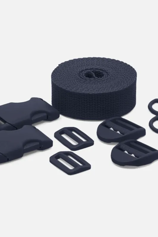 Nur Heute Kunststoff Zubehör Set mit 3m Gurtband Indigo D196