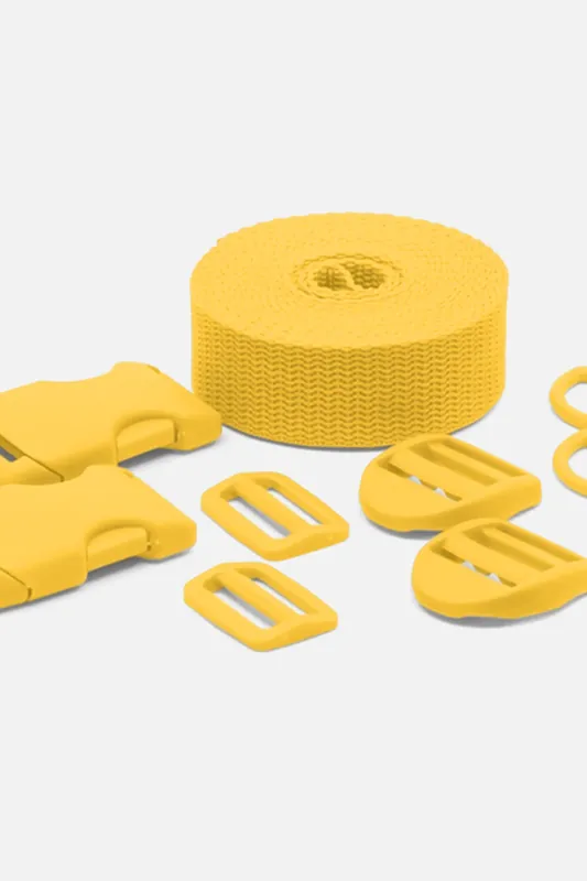 Kunststoff Zubehör Set mit 3m Gurtband Gelb B10 Meistverkauft