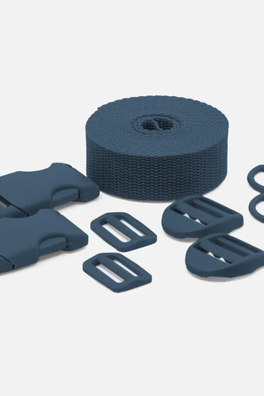 Original Kunststoff Zubehör Set mit 3m Gurtband Petrol D103