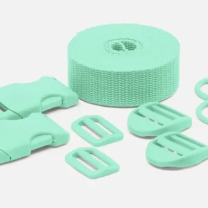 Kunststoff Zubehör Set mit 3m Gurtband Mint D871 Markenware