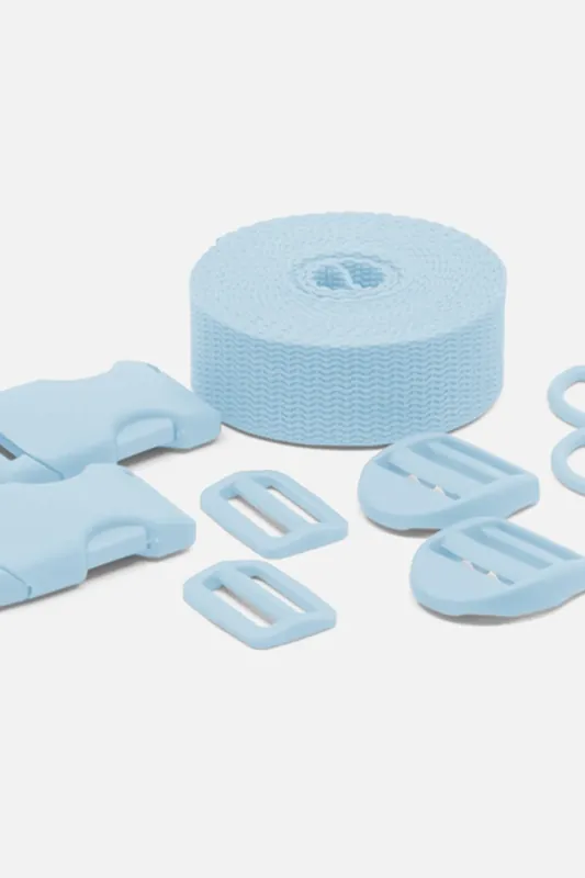 Expressversand Kunststoff Zubehör Set mit 3m Gurtband Hellblau B20