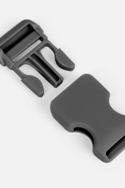 Steckschnalle Kunststoff 25 mm Dunkelgrau D306 4Stück Rabatt