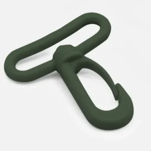 Karabiner Kunststoff 38mm Dunkelgrün D190 4Stück Super-Preis