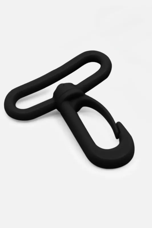 Karabiner Kunststoff 38mm Schwarz B5 4Stück Expressversand