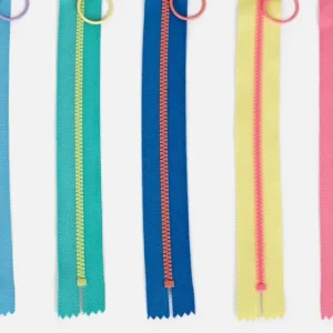 Geprüft Reißverschluss Multicolor mit Ring 30cm lang