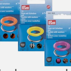 Nur Für Kurze Zeit PRYM Bunte Ösen mit Scheiben 14mm