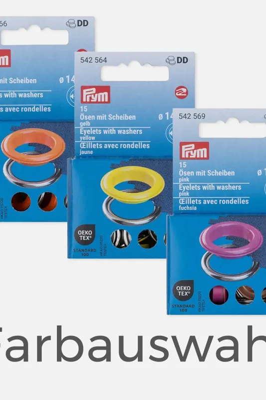 Nur Für Kurze Zeit PRYM Bunte Ösen mit Scheiben 14mm