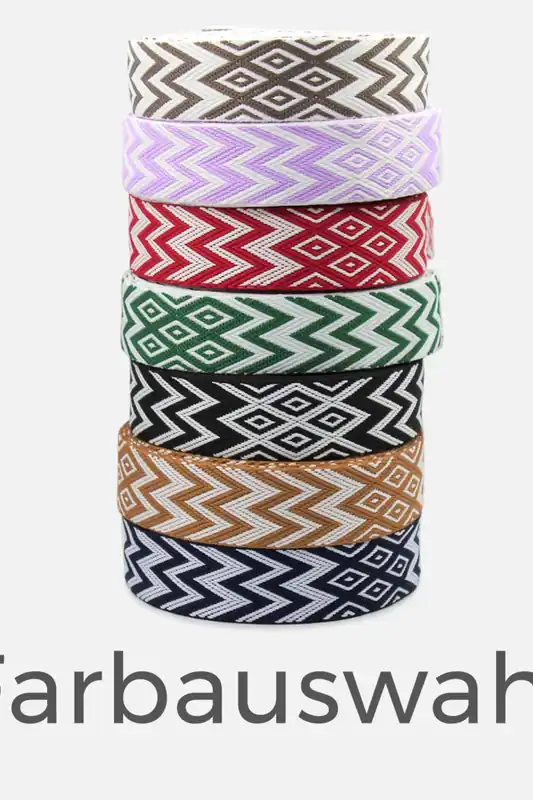 Schneller Versand Gurtband Zickzack 38mm Meterware