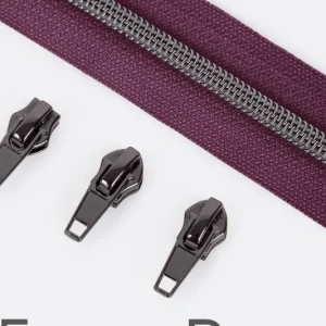 Echt Reißverschluss Gunmetal 6,5mm Beere D230 3m lang