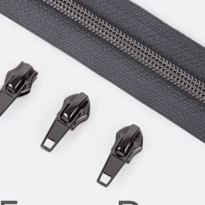 Reißverschluss Gunmetal 6,5mm Dunkelgrau D306 3m lang Mengenrabatt