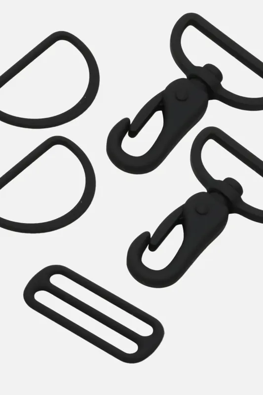 Metall Taschenzubehör-Set Schwarz B5 40mm Solange Der Vorrat Reicht