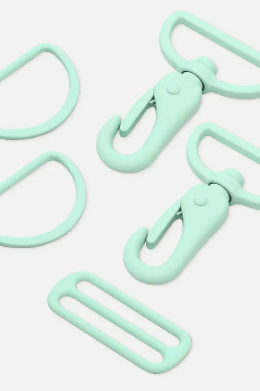 Handgefertigt Metall Taschenzubehör-Set 40mm Mint D871