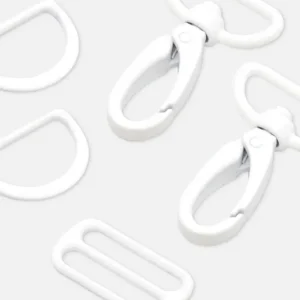 Metall Taschenzubehör-Set 25mm Weiß B3 Original