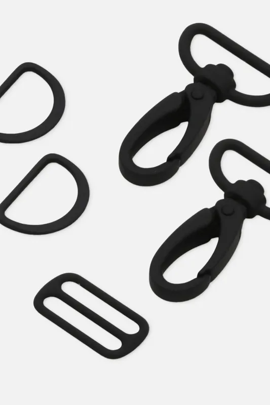 Metall Taschenzubehör-Set Schwarz B5 25mm Exklusiv