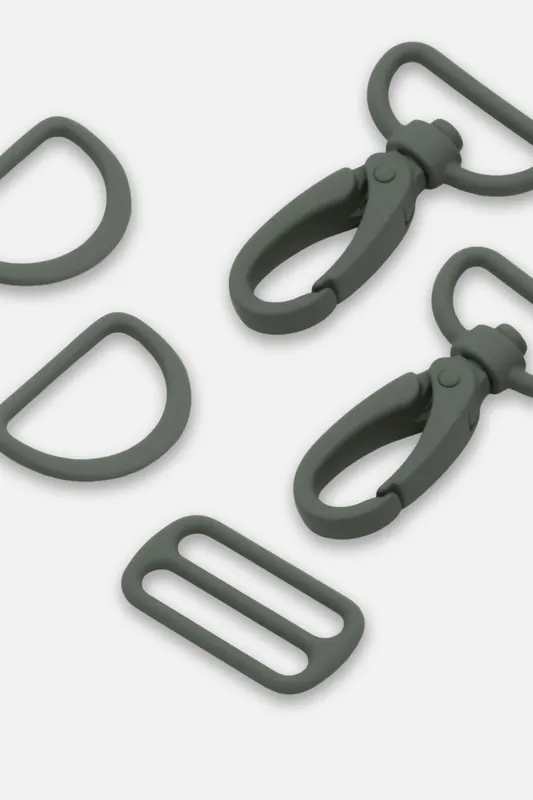 Metall Taschenzubehör-Set 25mm Dunkelgrün D190 Must-Have