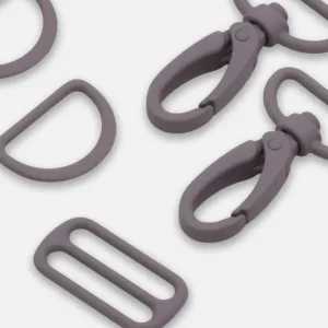 Jetzt Kaufen Metall Taschenzubehör-Set 25mm Dunkelgrau D306