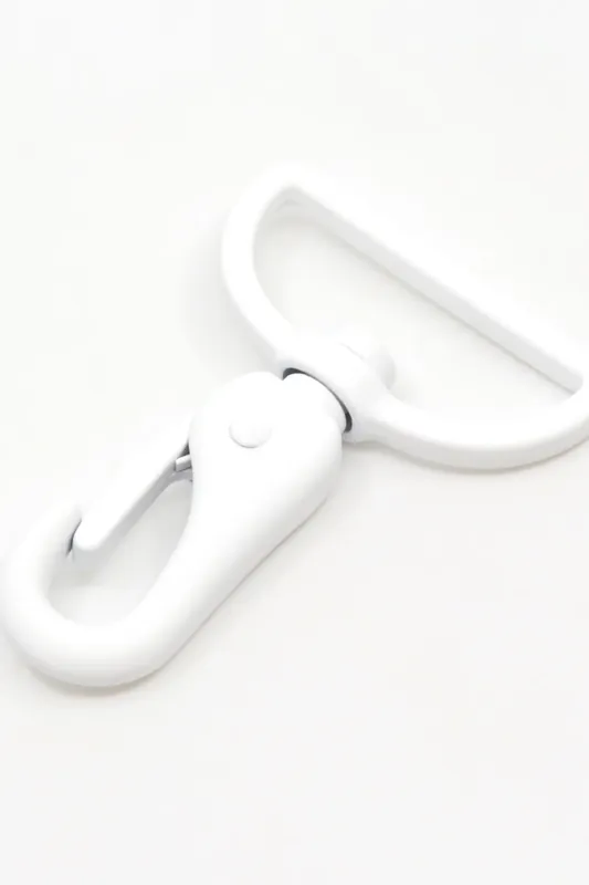 Metall Taschenkarabiner 40mm Weiß B3 Sonderangebot