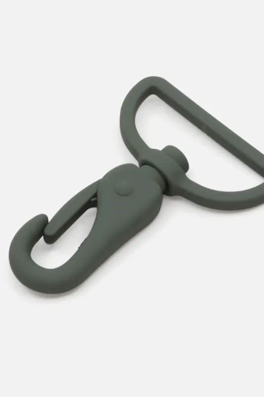 Heißes Angebot Metall Taschenkarabiner 40mm Dunkelgrün D190