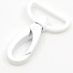 Preiswert Metall Taschenkarabiner 25mm Weiß B3